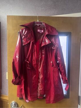 Red Budweiser Trench Coat - Women